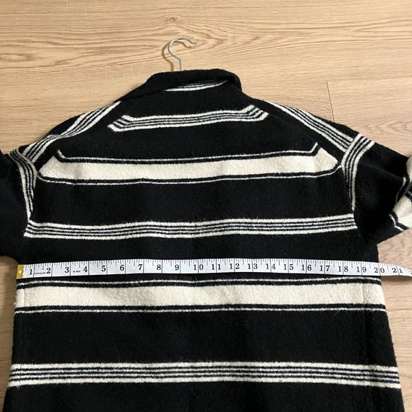 J. Crew Black and White Striped Cardigan - Picture 8 of 9